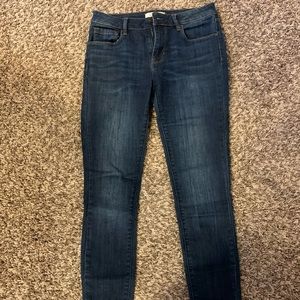 PacSun mid-rise skinniest dark blue jeans